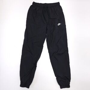Nike Track Pants Mens Medium Parachute Workout Pants Cuffed Gym Retro Black‎